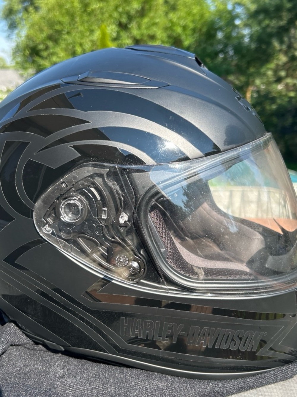 Brand New Harley-Davidson Black Motorcycle Helmet /Gloss Tribal Accents Sz XL - Picture 1 of 8